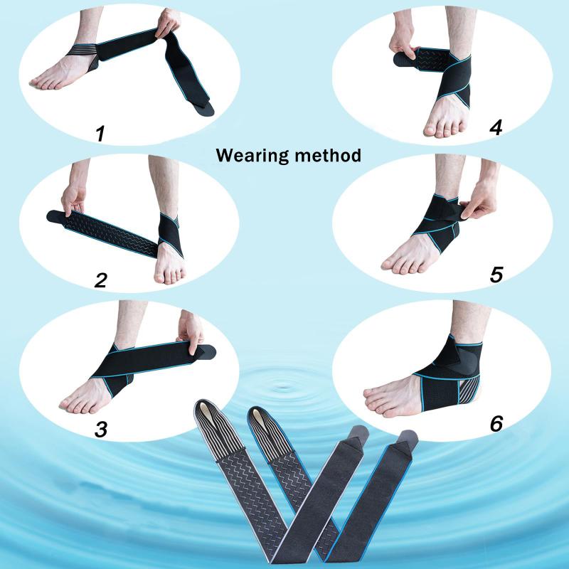 1 Stück Elastische Knöchelbandage Sport-Dehnungsbandagen Gewebter Knöchelschutz Für Fitness Laufen Basketball