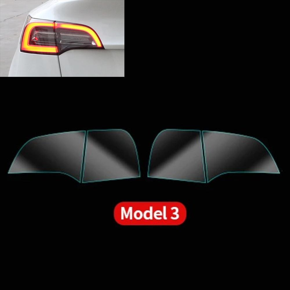 TPU Car Headlight Taillight Foglight Protective Film For Tesla Model Y 3 HD Anti-Scratch Lens Cover Durable Anti-Fingerprint