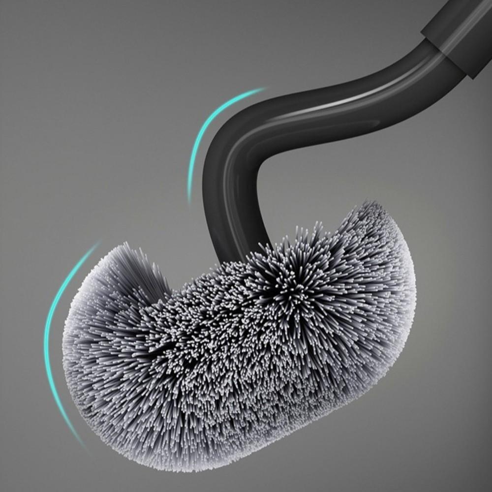 Hygienic Wall Mounted Toilet Brush S-Shaped Toilet Scrubber Hygienic Brush Closestool Brush  Home