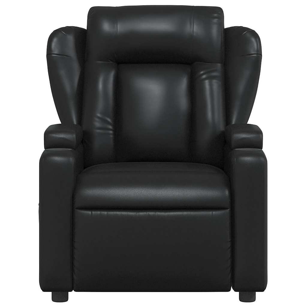 Relaxation Armchair Black Synthetic Leather