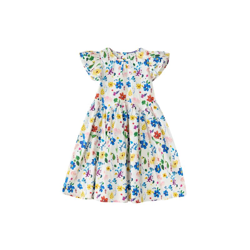 Deesha Girls  Summer A-Line Print Cotton Dress 165
