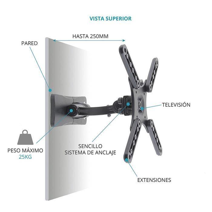 Tm Electron TMSLC272 Support Mural Universel pour télévision Noir 1235
