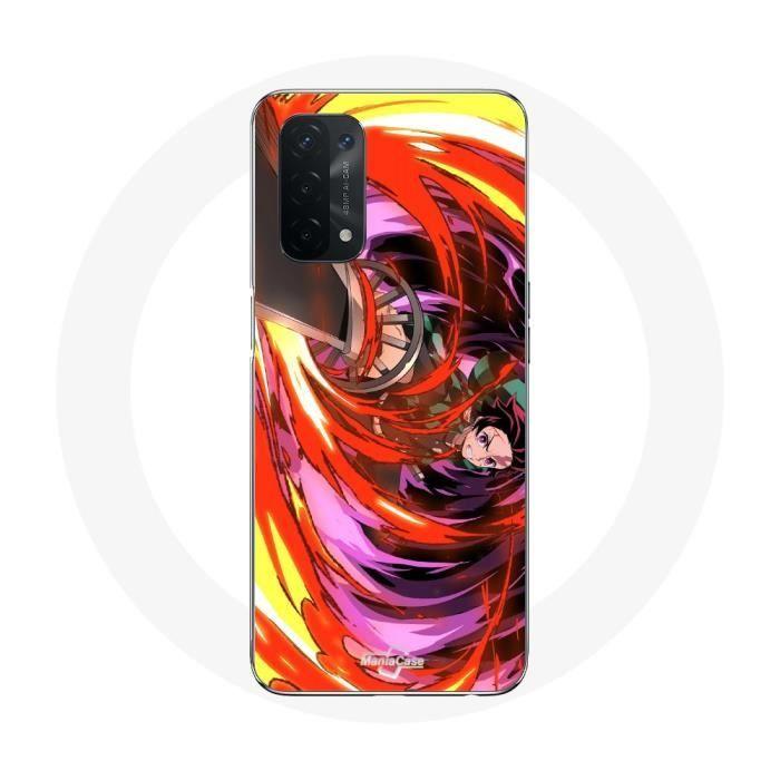 Coque - Maniacase - Oppo A74 5G - Souple - Noir - Anime Demon Slayer