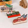 3pcs/set DIY Christmas Wooden Car Decorations Cartoon Christmas Car Ornament  Christmas