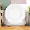 6x Large Deep Dinner Plate for Soup Dishes White Plate Set
