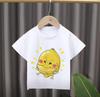 New Style Childrens Cartoon Fruit Print Roundneck Shortsleeved Tshirt Girl Clothes Boys Clothes Kids Clothes Modal Fabric
