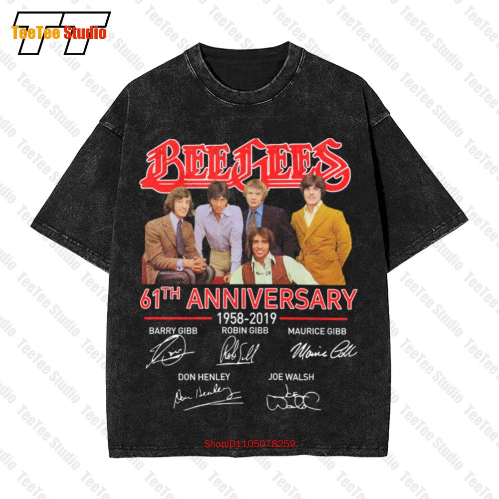 Beegees Th Anniversary Signatures Vintage Oversized TShirt QH S