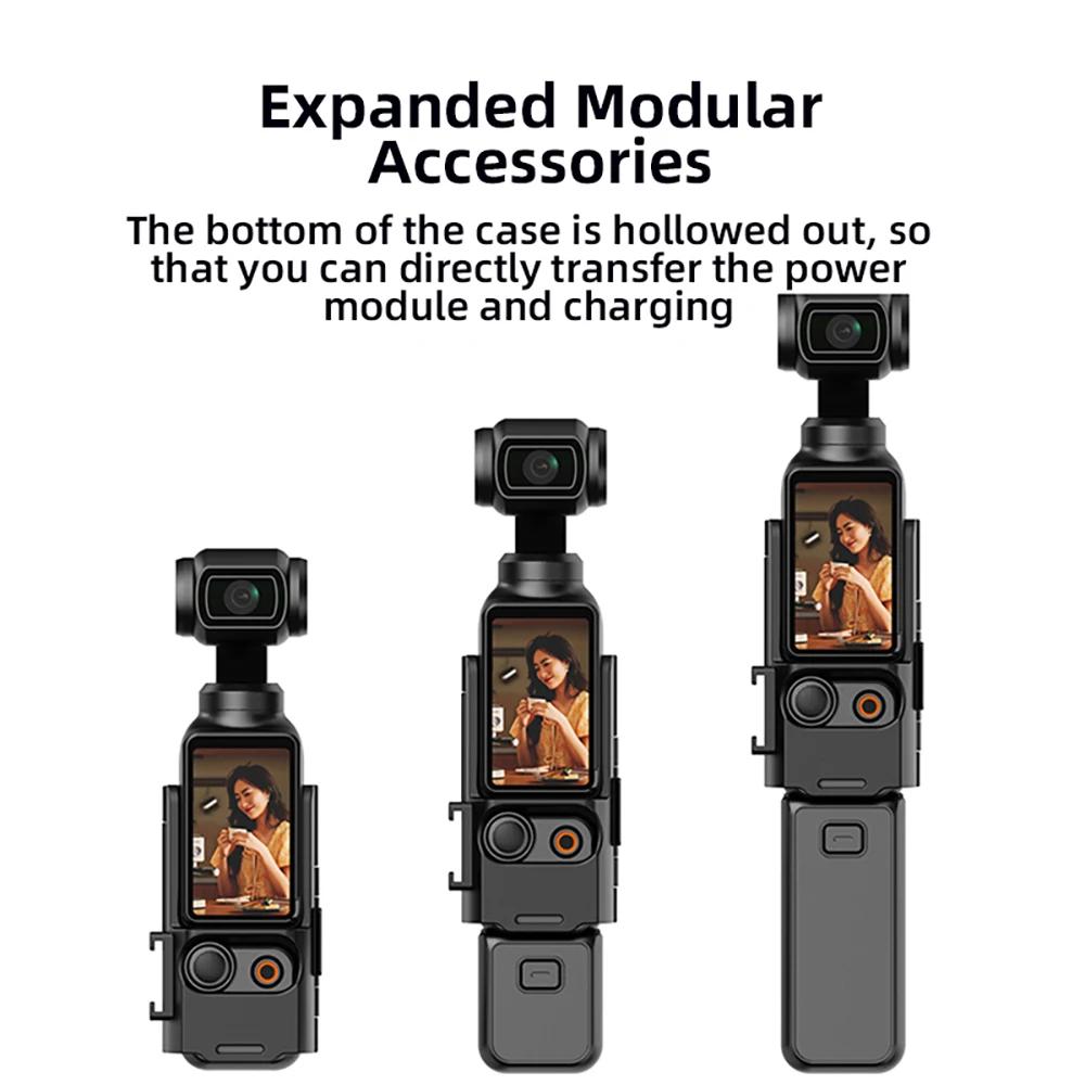 Estrutura de Expansão Para Câmera DJI OSMO Pocket 3 Capa Protetora Suporte Liberação Rápida Multifuncional Adaptador Sapata Fria Acessórios