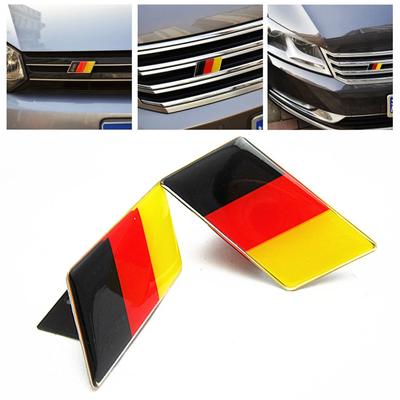 German Flag Car Grille Emblem Badge for  Scirocco GOLF 7 Golf 6 Polo GTI  Tiguan for  A4 A6 Car Accessories