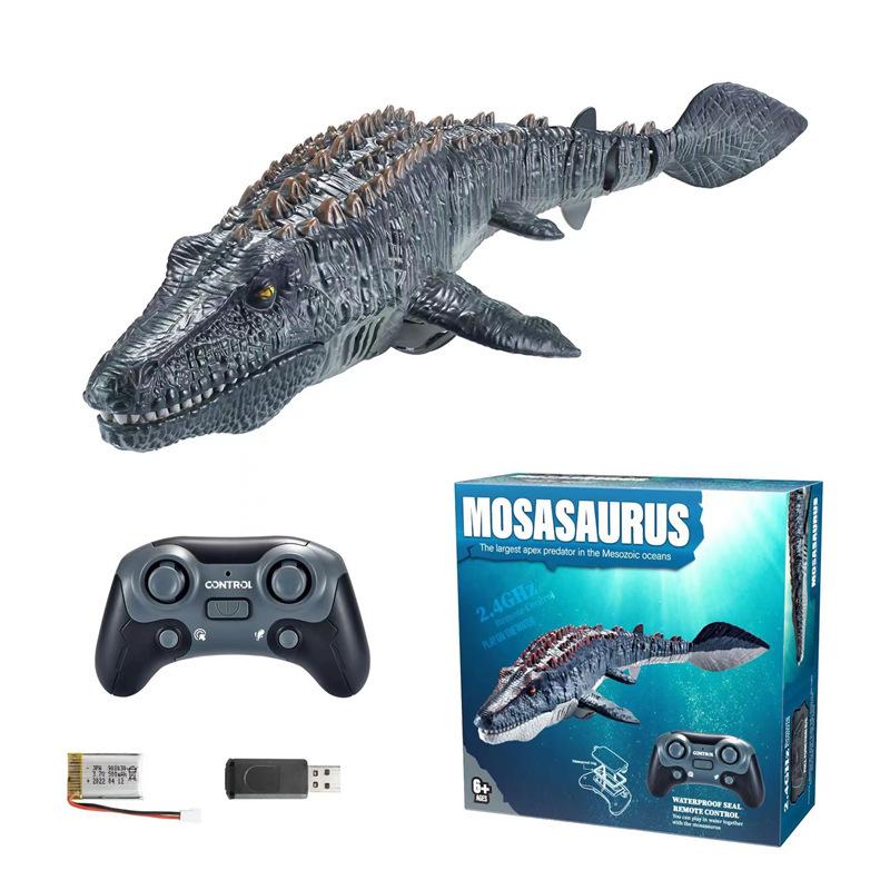 

RC Mosasaurus Dinosaur Boat Toy 2.4GHz Remote Control Electric Water Animal Ship for Kids Outdoor Pool Summer Boys Birthday Gift 3712-1A