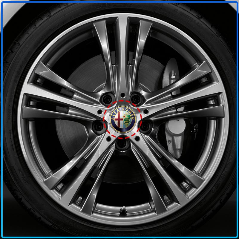 Für Alfa Romeo 147 159 156 Giulietta Giulia Mito Spider Alpha NKopfstütze 4 Stück 60MM Auto Radnabenkappe Auto Zubehör