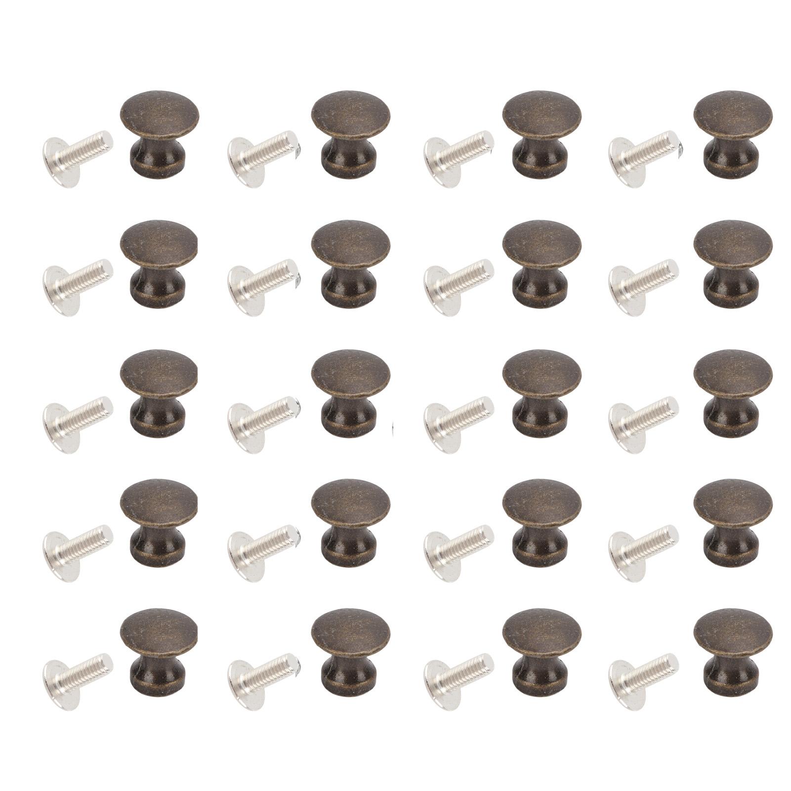 

20 комплектов Маленькая ручка с одним отверстием 12x11 мм Сплав цинка Одно отверстие Шкатулка для драгоценностей Ящик Круглая головка Маленькая ручка Green Bronze