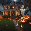 Halloween Skeleton Decorations Movable Halloween Large Skeleton Figurines Outdoor Holiday Decorations For Standing Bathing