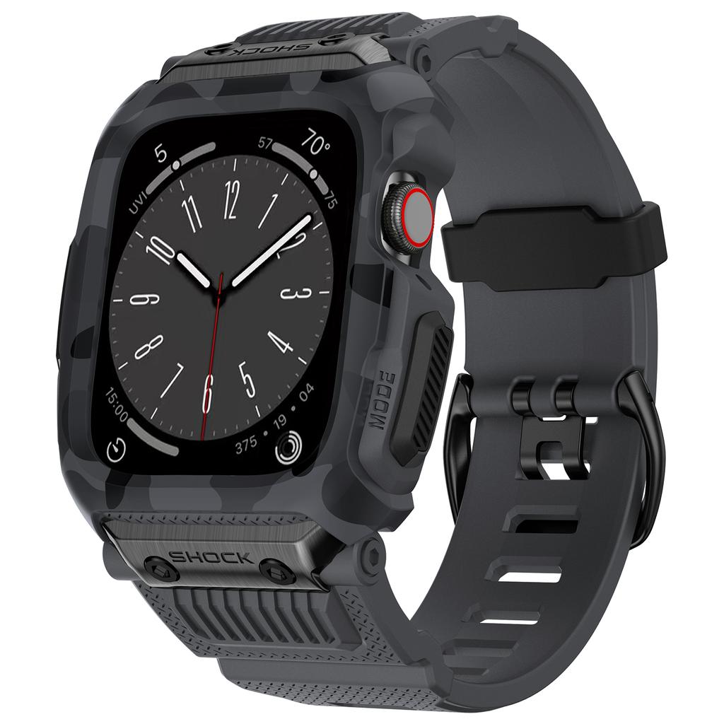 Sport Case+Strap for Apple Watch Band 8 7 45mm Waterproof Drop-Resistant Iwatch Series 6 SE 5 4 3 2 44mm 42mm Mod Kit Correa