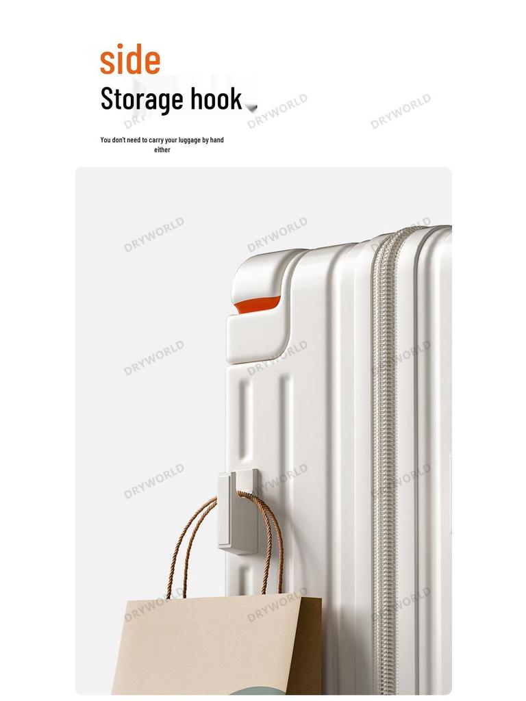 Front-Opening Wide Handle Multifunctional Student Travel Trolley with Universal Wheels