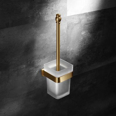 Brass Bathroom Toilet Brush Set Gold Black Toilet Brush Holder Wall Mounted Bathroom Cleaning Brush Household Floor Cleaning