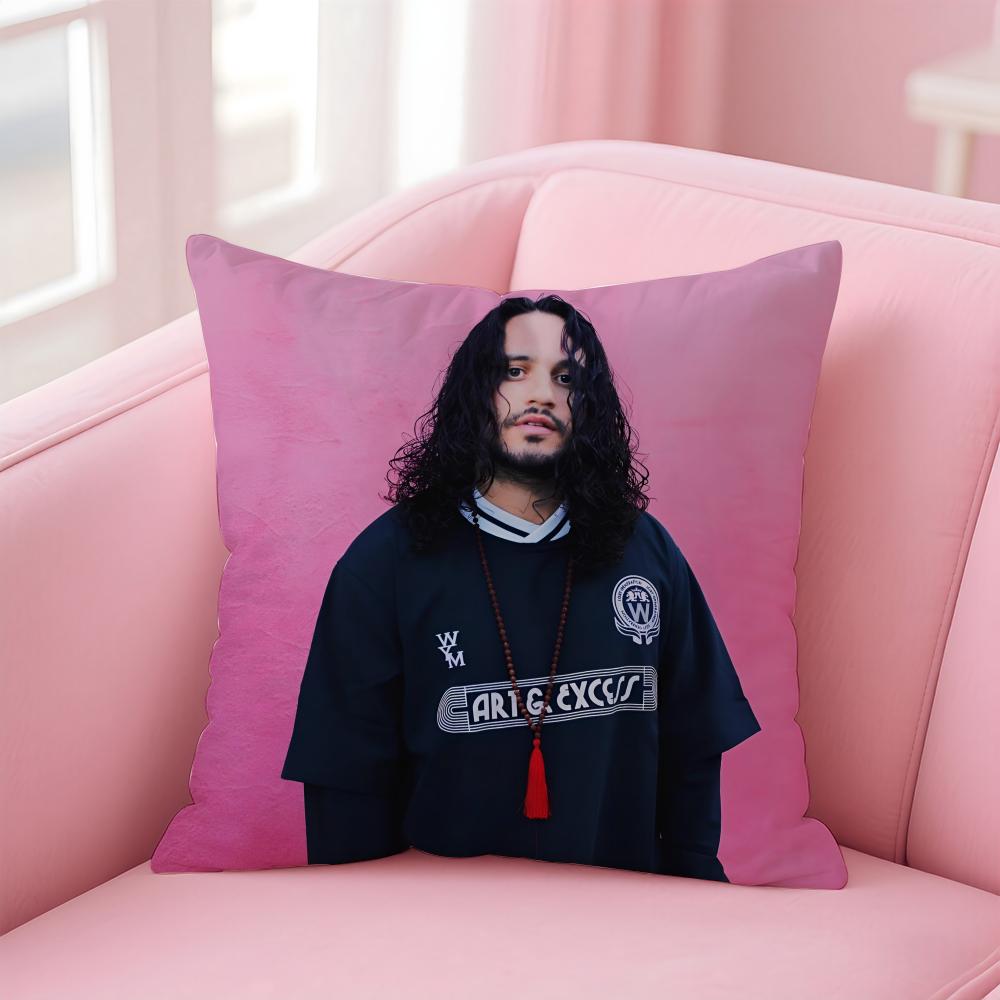 Cool Handsome Rapper Rnb R-Russ Cushion Cover Pillowcase Short Plush Invisible Zipper Room Sofa Cushion Cover
