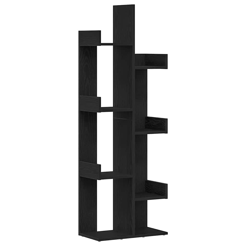 Bookshelf Black Oak Look 48 x 25.5 x 140 cm