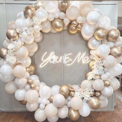 Balloons For Weddings, Wedding Party Platinum Balloon Set, Birthday Scene Arrangement Supplies, National Day Balloon Arch