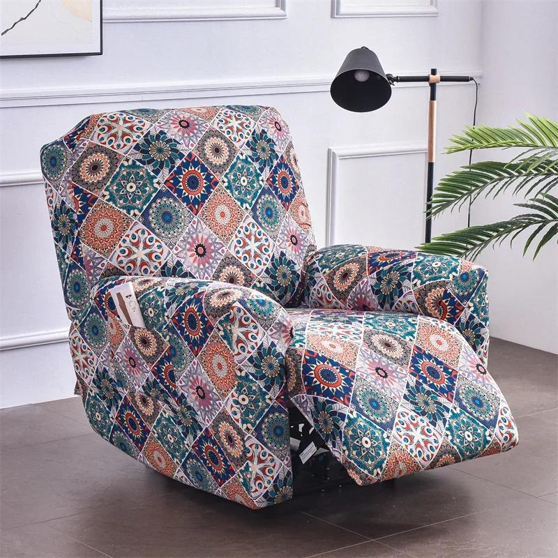 Nordische Blumen Relaxsessel Sofa Bezüge Elastischer Sofa Schutzbezug Relax Sessel Abdeckung Lounge Zuhause Haustiere Kratzfest