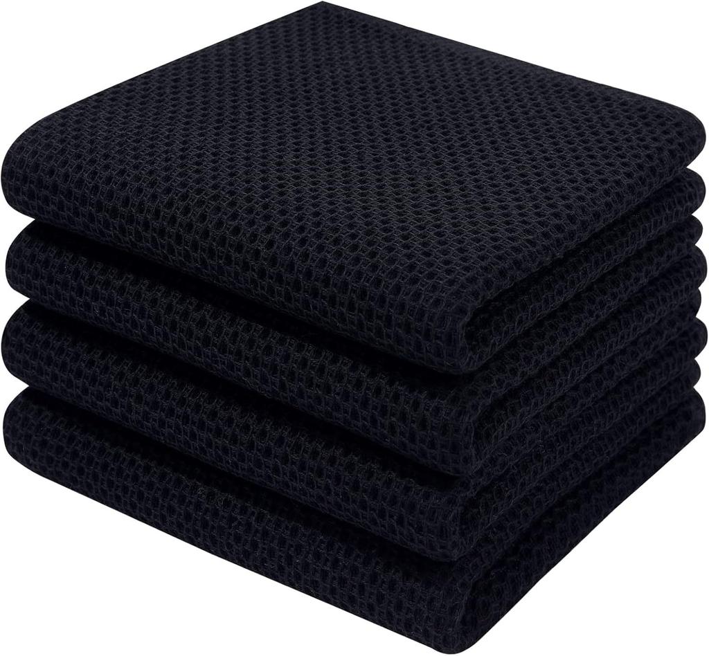 Panos Kitchen Nordic Waffle Kitchen Set of 34 x 73 Black Cloths, Style, Dishcloths, Dishcloths, Children's Towels, Towels, 4, cm,