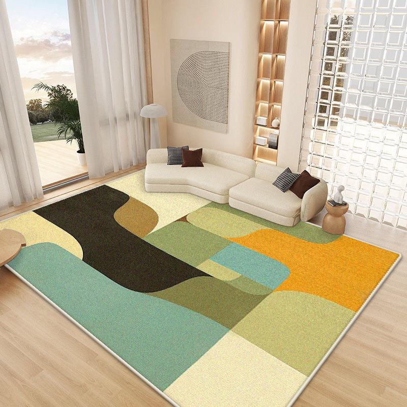 Modern Abstract Geometric Carpet for Living Room Anti-slip Bedroom Lounge Washable Mats Creative Decoration Large Area Soft Rugs