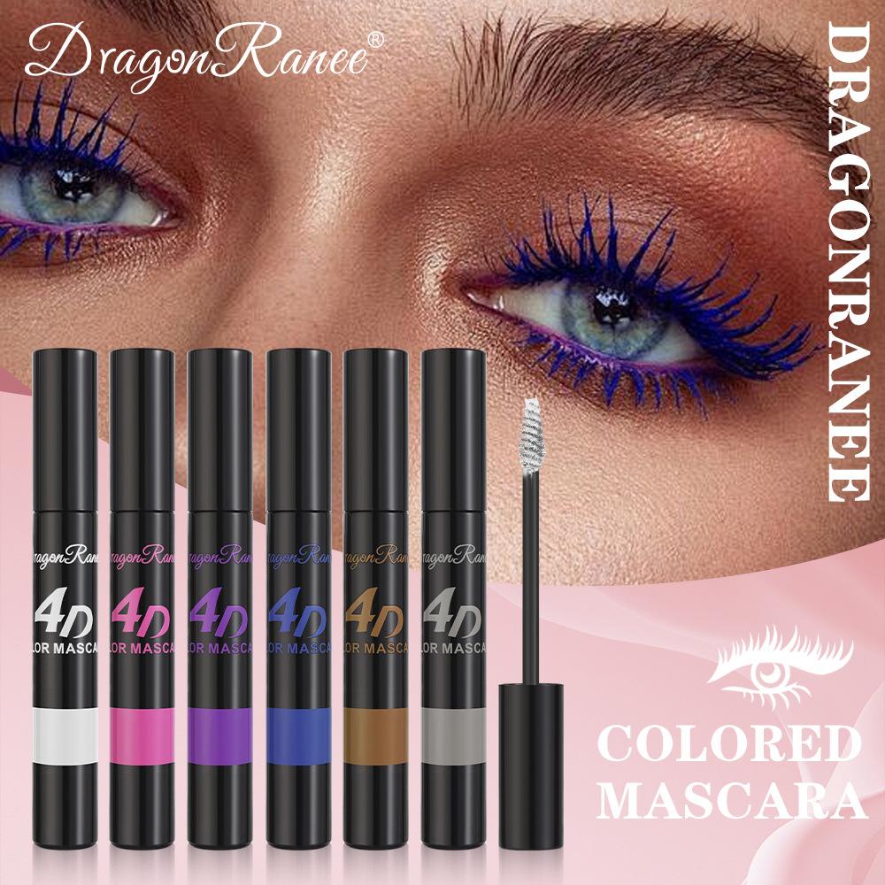 Mascara 5D colorato volume styling duraturo blu viola arricciatura allungamento impermeabile asciugatura rapida trucco occhi ciglia estensione seta