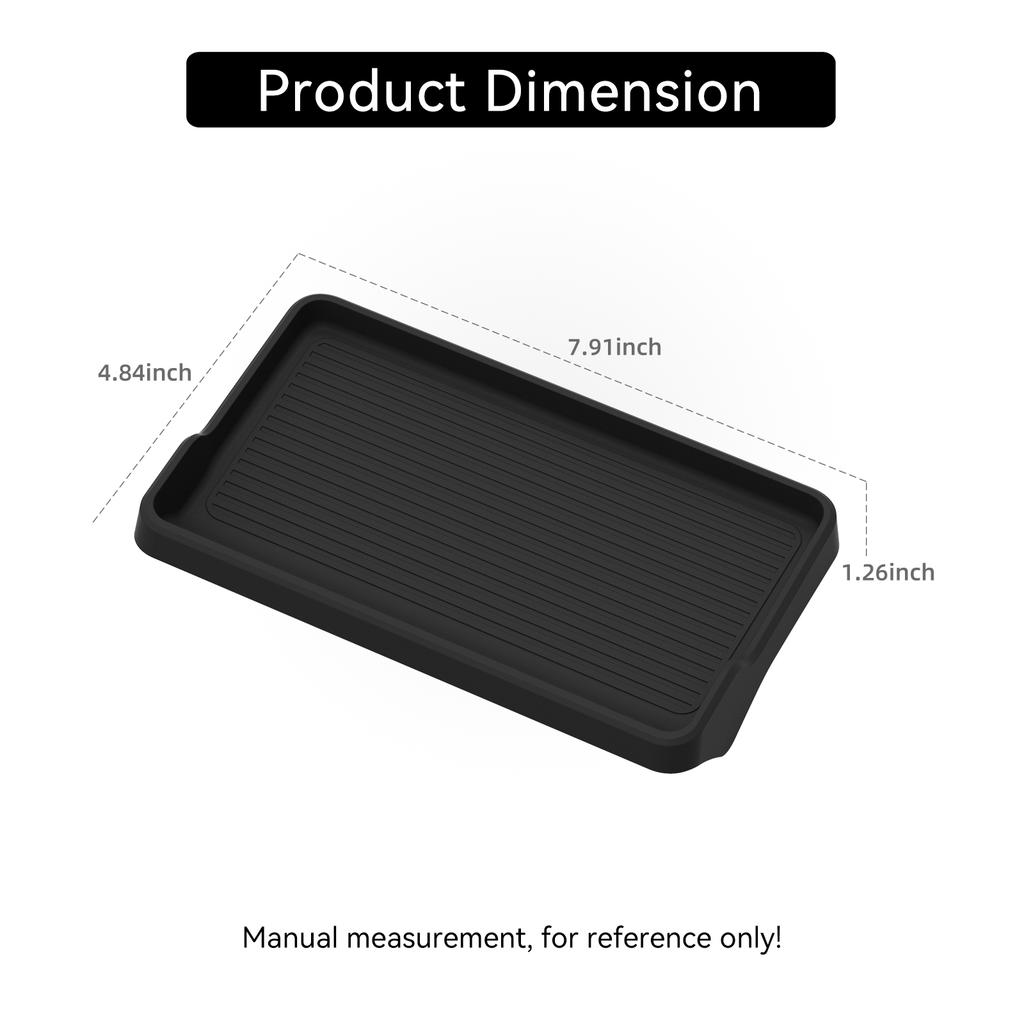 Smabee Left Drive for Hyundai Kona NQ5 2024-2026 Car Dashboard Storage Tray Silicone Display Screen Rear Box Organizer