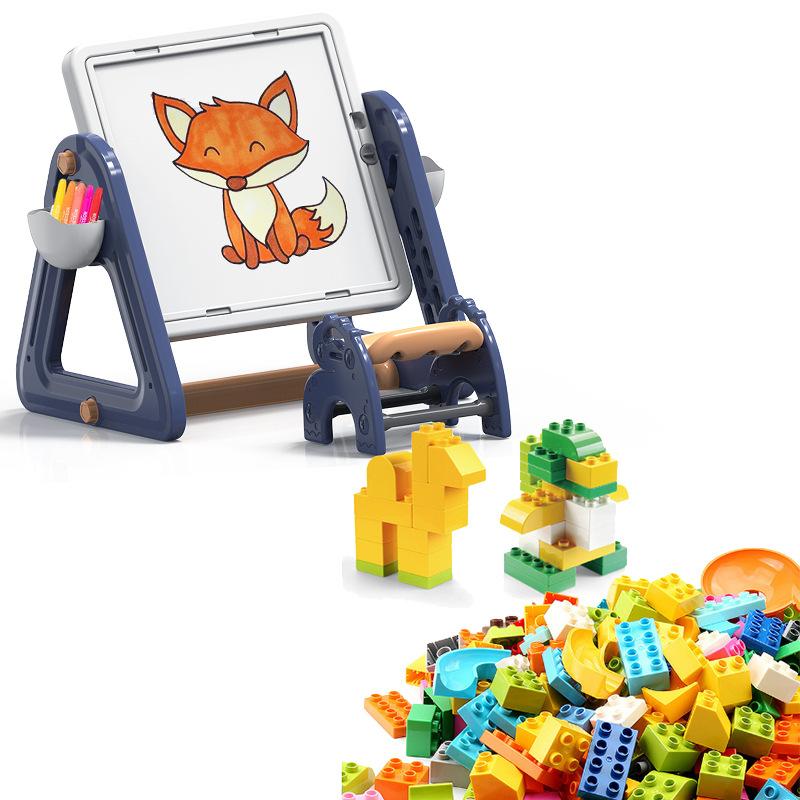 Children's Multifunctional Building Block Table Foldable Drawing Board  Ever-changing Boy Toy Table  Educational Baby Girl Table and Chairs