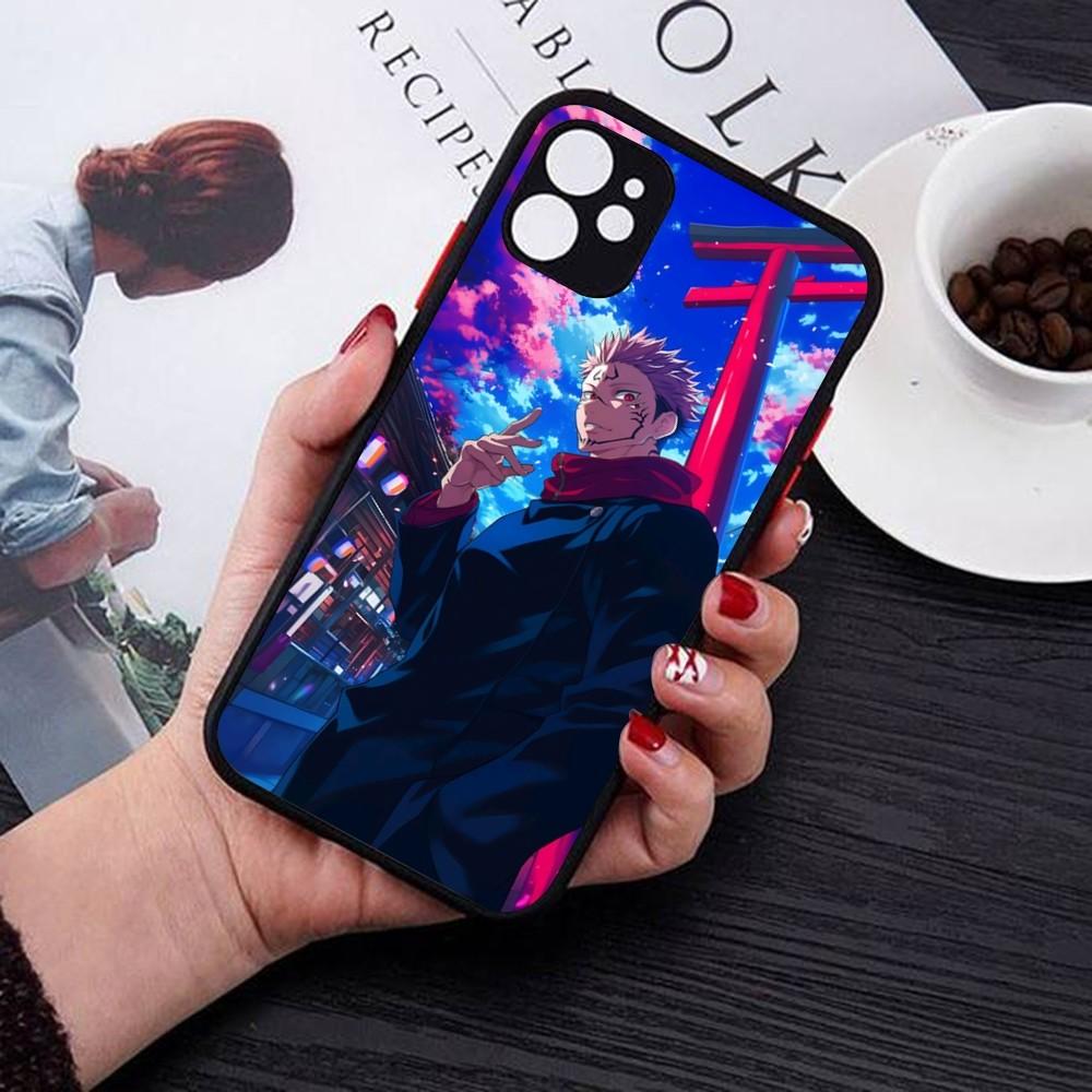 Jujutsu Kaisen Ryomen Sukuna Phone Case For IPhone 14 11 12 13 Mini Pro Max 8 7 Plus X XR XS MAX Translucent Matte Cover