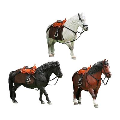 1/12 Pack Horse Figurine Action Figure Bathorse Model with Safe Materials For Craft Project Dollhouses Theme Decors
