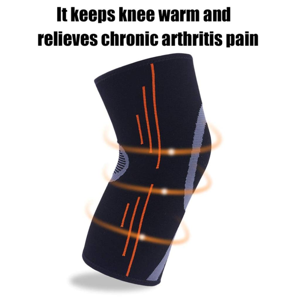 LAFILLETTE 1 Pair Gel Elastic Sports Leg Knee Support Brace Wrap Protector Pads Knee pads Sleeve Cap Patella Guard Volleyball (Black)