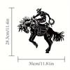 1pc Modern Bronc Rider Metal Wall Art - For Wildlife & Horse Lovers. Farmhouse Decor. Home Decor. Wall Hanging.