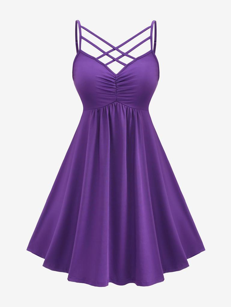 Rosegal Übergröße, gekreuztes, gerüschtes Camisole-Kleid und geschnürter Überwurf mit floraler Spitze und Kapuze
