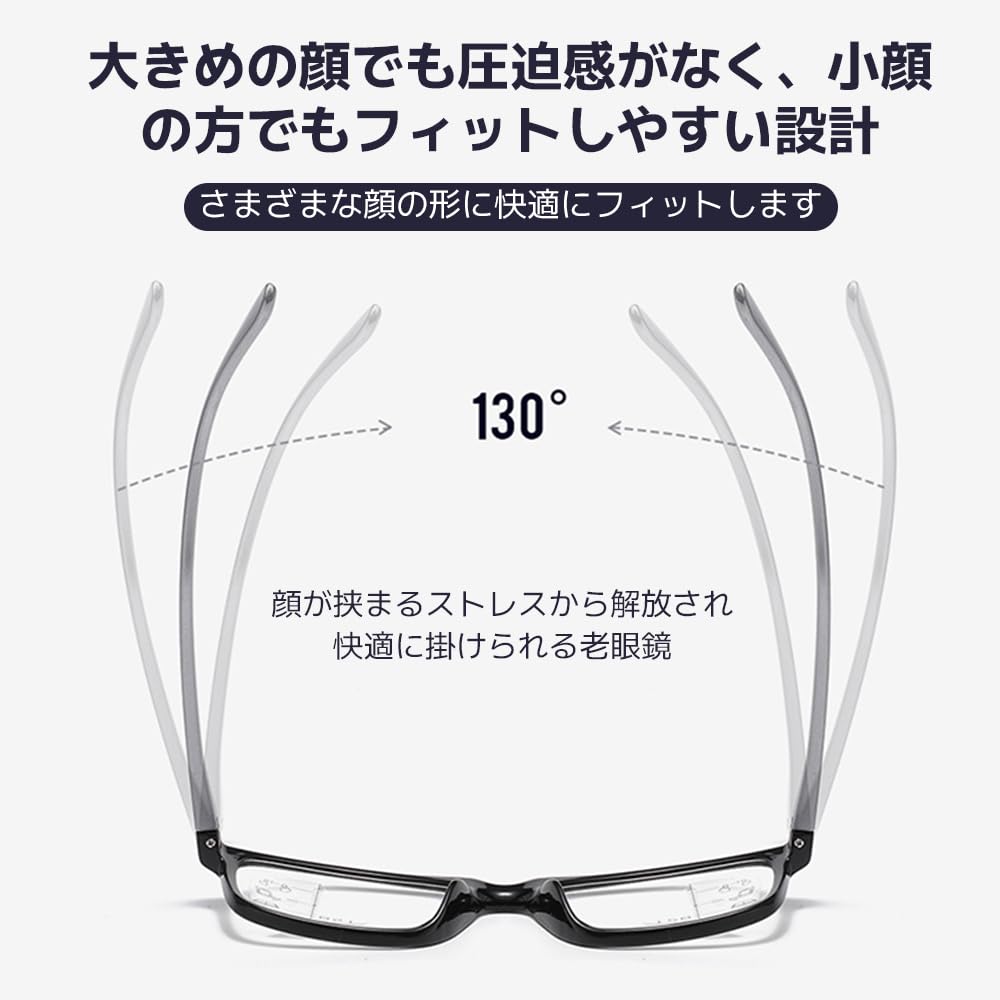 Stylish Reading Glasses for Blue Light Progressive Multifocal UV Square B1569 [FEISEDY] Women, Bifocal, Blocking, Lenses, Protection,