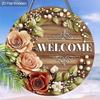 1 pz Cartello Sospeso in Legno Benvenuto Cartello Benvenuto Decorazione Murale Decorazione Porta Primavera Decorazione Giardino Cortile Festa Decorazione Portico Rustico Decorazione Casa 7,87