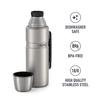 [Top-ranked insulated, stylish water bottle] Thermos Stainless King 1.2L Silver (Thermos Stainless King 40-Ounce Beverage Bottle, Stainless Steel)