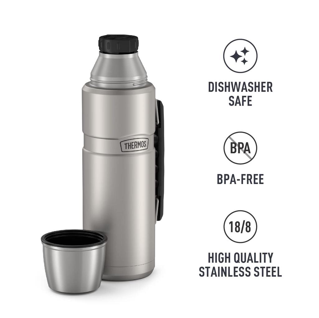 [Top-ranked insulated, stylish water bottle] Thermos Stainless King 1.2L Silver (Thermos Stainless King 40-Ounce Beverage Bottle, Stainless Steel)