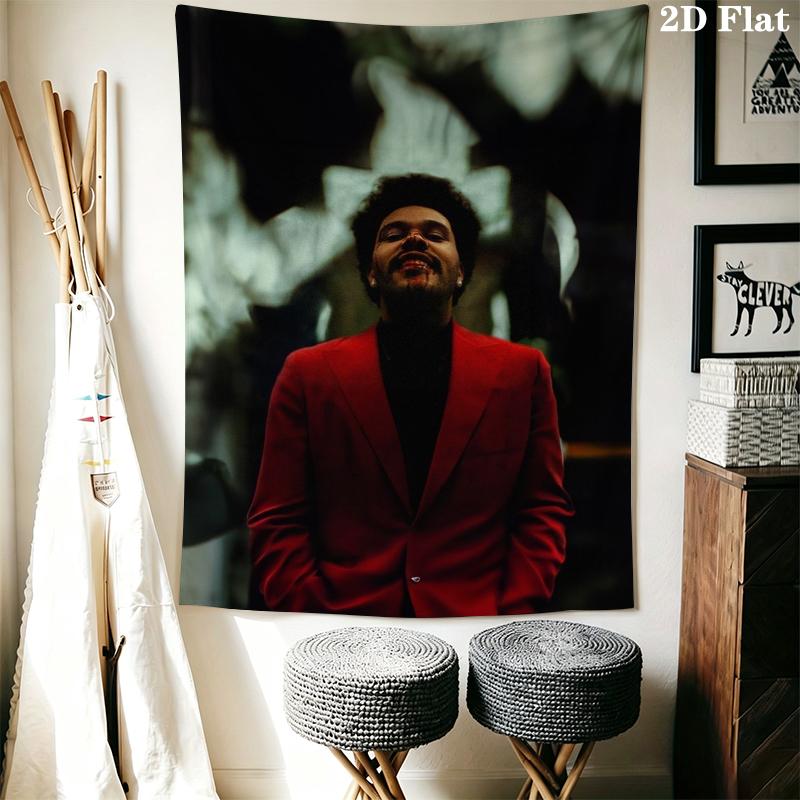 The Weeknd Wall Tapestry Aesthetic Wall Hanging Printed Fabric Blanket Decorative Tapestries for Bedroom Living Room Home Decor