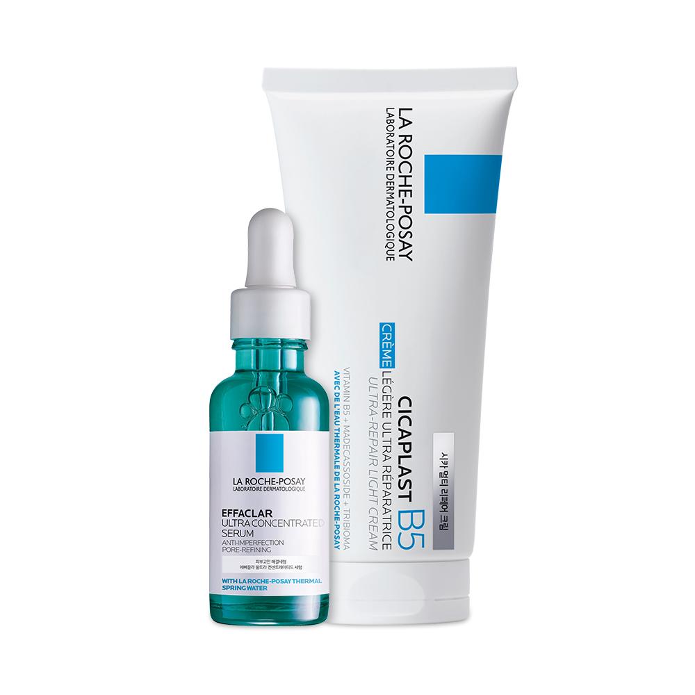 

[larocheposay] La Roche-Posay Effaclar Ultra Concentrated Serum 30ml + Cicaplast Multi-Repair Cream 100ml Set