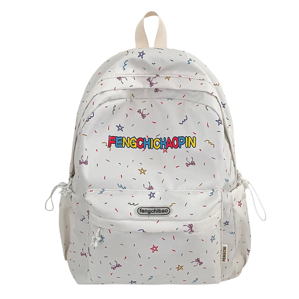 Schoolbag New Schoolbag Female Junior High School Student Star Printing Korean Version Niche Ins Wind Backpack Mori Backpack Large Capacity