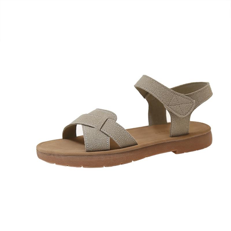 Flat Sandals for Women Summer 2026 New Style Open Toed Casual Soft Sole Straight Roman Sandals for Women