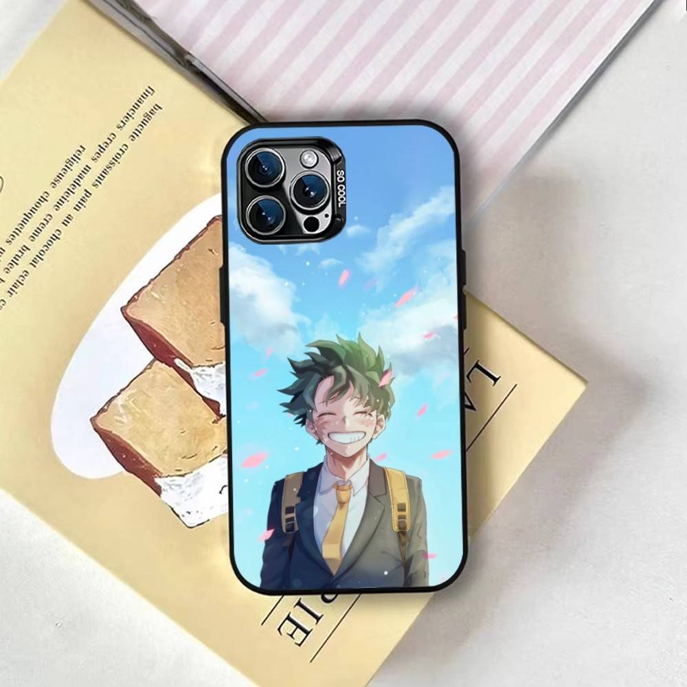 My Hero Academia Izuku Midoriya Phone Case For iPhone 17,16,15,14,13,12,11 Plus,Pro Max,XS,Colored Silver Plated Inside Cover