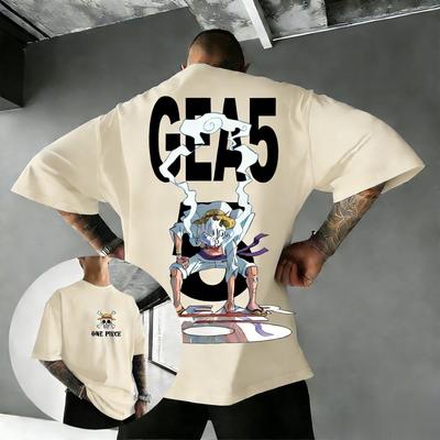 Streetwear Jednoczęściowy Strój Gear 5 Luffy Koszulka Anime Męska Damska Bawełniana Krótki Rękaw T-shirt 2026 Lato Nowy Nadruk Graficzny Casualowe Koszulki Y2k