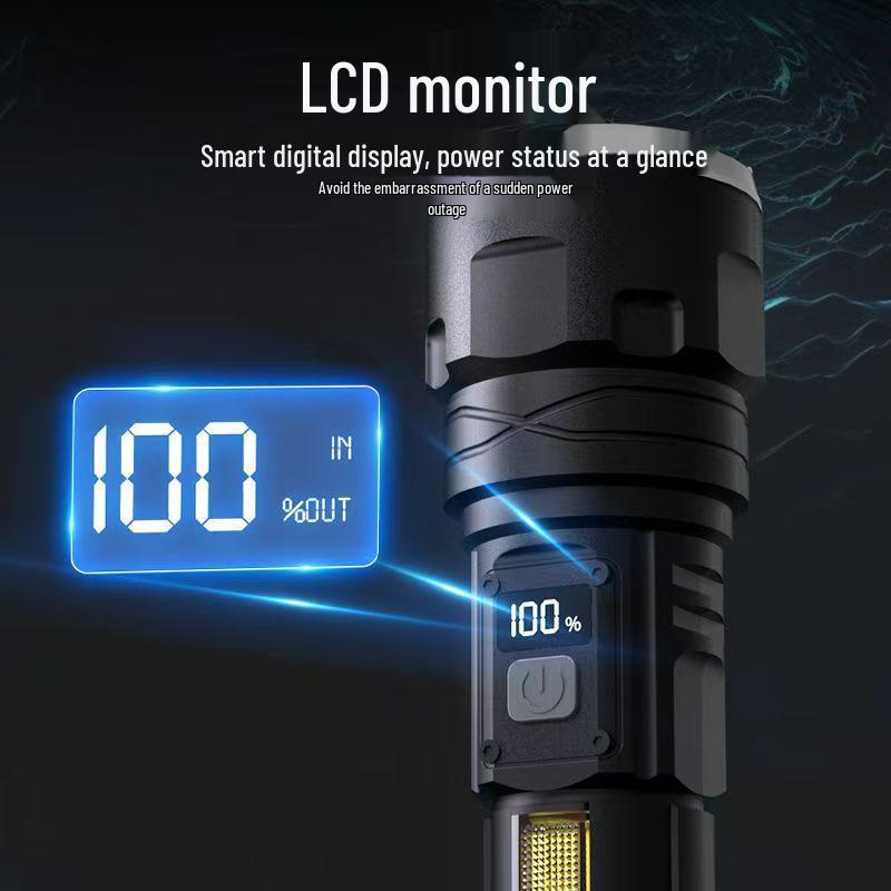 Cross-border Rechargeable Flashlight with Super Bright Technology and Long-lasting Battery for Emergency Lighting