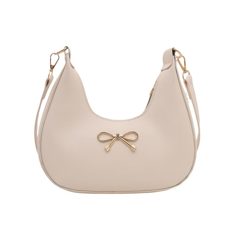 Temperament versatile women's bag fashion bow underarm bag niche design shoulder messenger bag