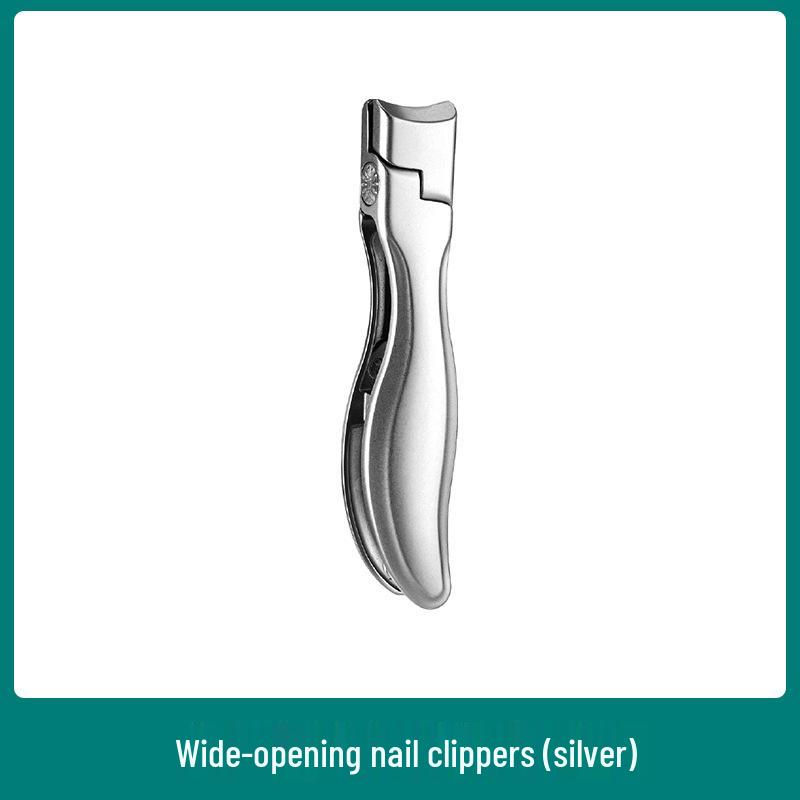 

Stainless Steel Curved Nail Clipper Set with Leather Case & Anti-Splash Design