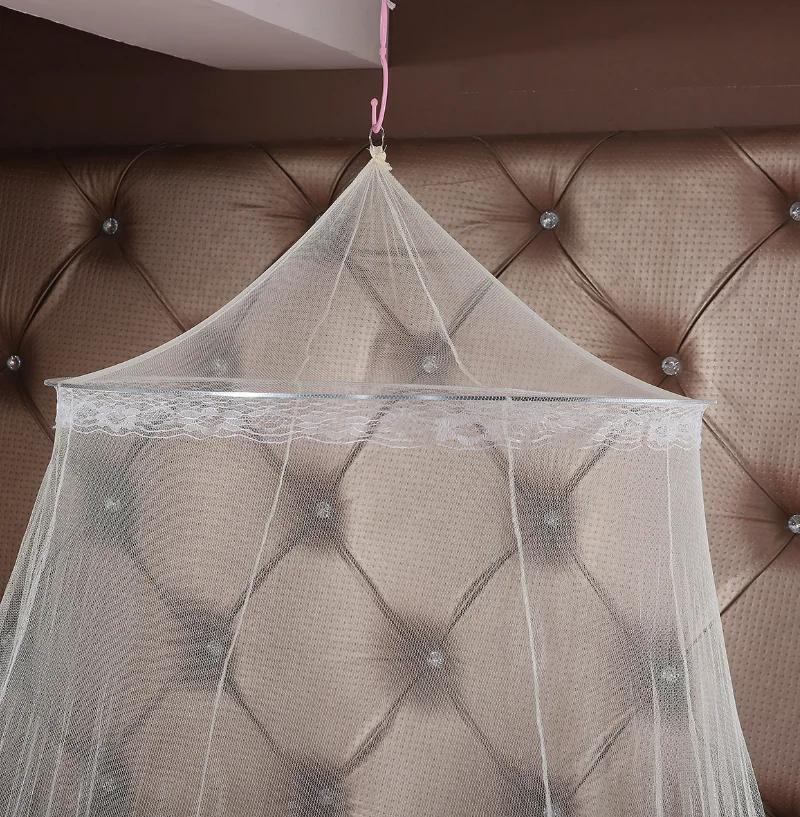 1PCS Summer Hung Dome Mosquito Net for Double Bed Summer Polyester Mesh Fabric Home Bedroom Adults Hanging Decor Mosquito Net