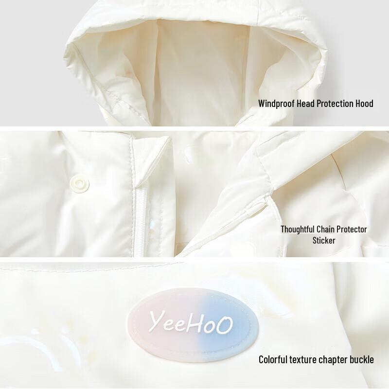 YEEHOO Girls' Thickened Hooded Winter Down Jacket