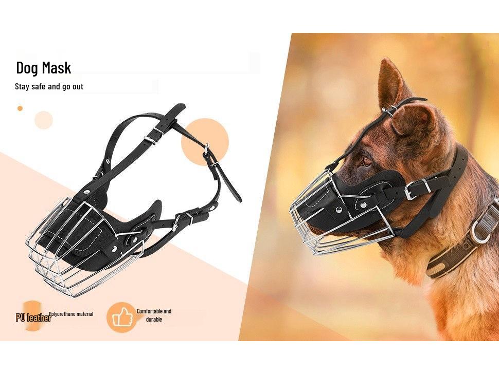 Universal Dog Muzzle for Malinois, Doberman, Golden Retriever, and German Shepherd - Anti-Bite, Anti-Bark, Anti-Ingestion Mouth Cover.